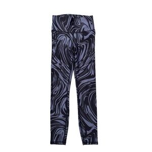 Under Armour HeatGear Compression Ankle Leggings swirl marbled pattern XS blue